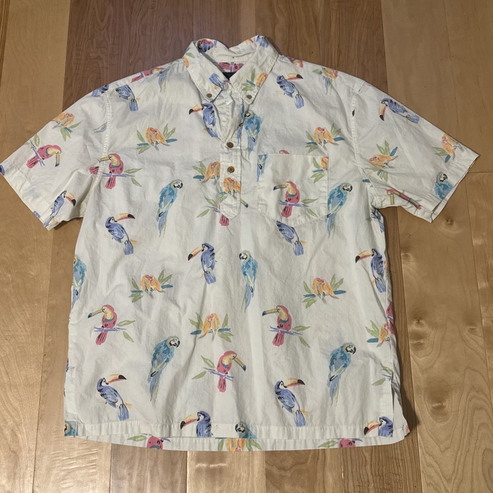 Chubbies The Nutter Shirt Mens Large Parrot Macaw Toucan Hawaiian Made in USA